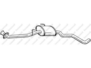 BOSAL 283-205 vidurinis duslintuvas 
 Išmetimo sistema -> Duslintuvas
58 52 363, 58 52 832, 8 52 108