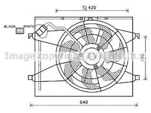 AVA QUALITY COOLING HY7539 ventiliatorius, radiatoriaus 
 Aušinimo sistema -> Oro aušinimas
253802H150