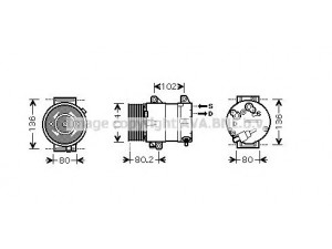 AVA QUALITY COOLING RTK383 kompresorius, oro kondicionierius 
 Oro kondicionavimas -> Kompresorius/dalys
8200067915, 8200677870