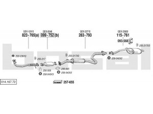 BOSAL 014.167.72 išmetimo sistema 
 Išmetimo sistema -> Išmetimo sistema, visa
