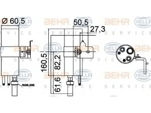 HELLA 8FT 351 335-251 džiovintuvas, oro kondicionierius 
 Oro kondicionavimas -> Džiovintuvas
1 521 613, 1 521 941, 1 639 748