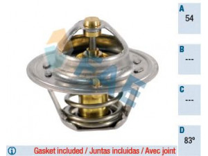 FAE 5204783 termostatas, aušinimo skystis 
 Aušinimo sistema -> Termostatas/tarpiklis -> Thermostat
10500106400, 98450800, 98498831