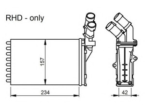 NRF 58034 šilumokaitis, salono šildymas 
 Šildymas / vėdinimas -> Šilumokaitis
644880, 96103385, 644880, 96103385