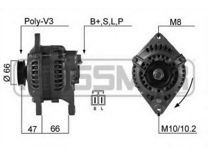 MESSMER 210158 kintamosios srovės generatorius 
 Elektros įranga -> Kint. sr. generatorius/dalys -> Kintamosios srovės generatorius
A2T05892, A2T05893