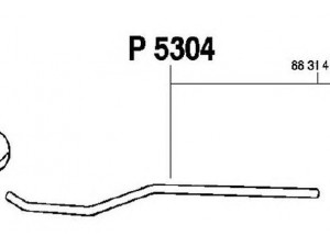 FENNO P5304 išleidimo kolektorius 
 Išmetimo sistema -> Išmetimo vamzdžiai
8831422, 8838112