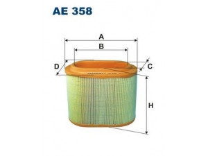 FILTRON AE358 oro filtras 
 Techninės priežiūros dalys -> Techninės priežiūros intervalai
281304A001