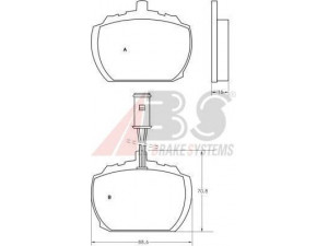 A.B.S. 36515 stabdžių trinkelių rinkinys, diskinis stabdys 
 Techninės priežiūros dalys -> Papildomas remontas
1605999, GBP268, GBP275, RTGBP3410