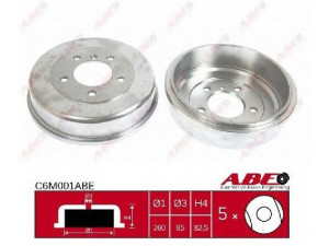 ABE C6M001ABE stabdžių būgnas 
 Stabdžių sistema -> Būgninis stabdys -> Stabdžių būgnas
24.0226-0001., 601 423 5001