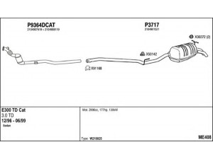FENNO ME408 išmetimo sistema 
 Išmetimo sistema -> Išmetimo sistema, visa