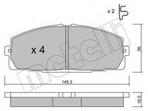 METELLI 22-0434-0 stabdžių trinkelių rinkinys, diskinis stabdys 
 Techninės priežiūros dalys -> Papildomas remontas
04465-25040, 04465-25060, 04465-26020