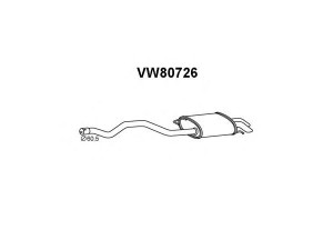 VENEPORTE VW80726 galinis duslintuvas 
 Išmetimo sistema -> Duslintuvas
7E0253609, 7H0253609AJ, 7H0253609AR