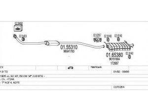 MTS C070354001300 išmetimo sistema 
 Išmetimo sistema -> Išmetimo sistema, visa