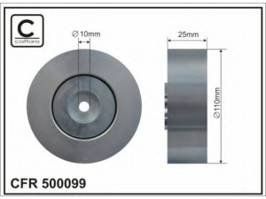 CAFFARO 500099 kreipiantysis skriemulys, V formos rumbuotas diržas
MD366344