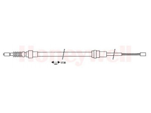 BENDIX 432729B trosas, stovėjimo stabdys 
 Stabdžių sistema -> Valdymo svirtys/trosai
1J0609721E, 1J0609721H, 1J0609721E