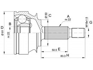 OPEN PARTS CVJ5267.10 jungčių komplektas, kardaninis velenas 
 Ratų pavara -> Sujungimai/komplektas
34349050