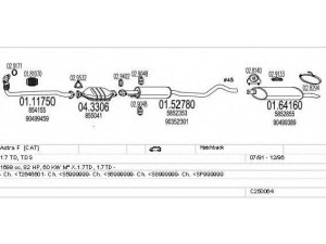 MTS C250064005069 išmetimo sistema 
 Išmetimo sistema -> Išmetimo sistema, visa