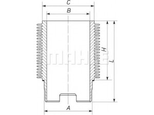 MAHLE ORIGINAL 101 WR 02 cilindro įvorė 
 Variklis -> Cilindrai/stūmokliai
0152042101, 03365321, 0B0152042101