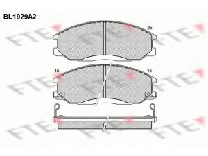 FTE BL1929A2 stabdžių trinkelių rinkinys, diskinis stabdys 
 Techninės priežiūros dalys -> Papildomas remontas
48130-091A0, 58101-26A00, 58101-26A10