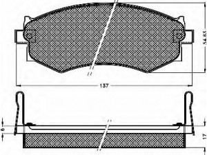 BSF 10523 stabdžių trinkelių rinkinys, diskinis stabdys 
 Techninės priežiūros dalys -> Papildomas remontas
4106032R91, 4106032R93, 4106032R94