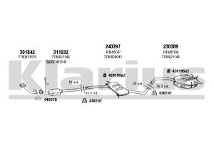 KLARIUS 720593E išmetimo sistema 
 Išmetimo sistema -> Išmetimo sistema, visa