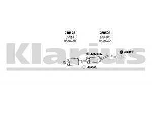 KLARIUS 670001E išmetimo sistema 
 Išmetimo sistema -> Išmetimo sistema, visa