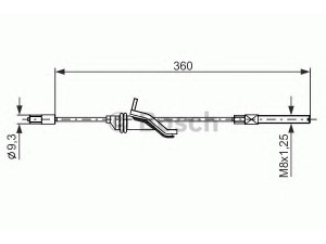 BOSCH 1 987 482 279 trosas, stovėjimo stabdys 
 Stabdžių sistema -> Valdymo svirtys/trosai
1517528, 7M51 2853-AB