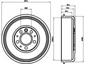 HELLA 8DT 355 301-721 stabdžių būgnas 
 Stabdžių sistema -> Būgninis stabdys -> Stabdžių būgnas
701609617, 701609617, 701609617