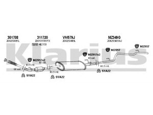 KLARIUS 930884U išmetimo sistema 
 Išmetimo sistema -> Išmetimo sistema, visa