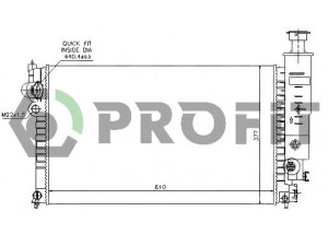 PROFIT PR 0540A4 radiatorius, variklio aušinimas 
 Aušinimo sistema -> Radiatorius/alyvos aušintuvas -> Radiatorius/dalys
1301G3, 1301JQ, 1331RL, 1331RR