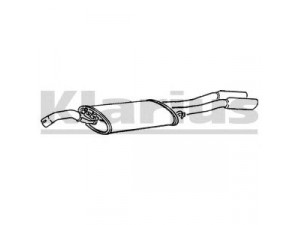 KLARIUS VW297A galinis duslintuvas 
 Išmetimo sistema -> Duslintuvas
165253609N, 165253609N, 165253609N