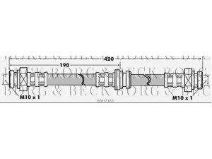 BORG & BECK BBH7385 stabdžių žarnelė 
 Stabdžių sistema -> Stabdžių žarnelės
51590-63B00, 5159063B00, 5159063B00
