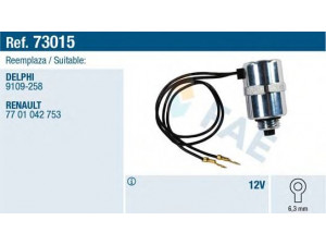 FAE 73015 degalų nutraukimas, įpurškimo sistema 
 Kuro mišinio formavimas -> Mišinio sudarymas -> Mechaninis atjungimas
77 01 042 753