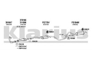 KLARIUS 360846U išmetimo sistema 
 Išmetimo sistema -> Išmetimo sistema, visa