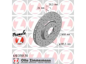 ZIMMERMANN 610.3701.70 stabdžių diskas 
 Dviratė transporto priemonės -> Stabdžių sistema -> Stabdžių diskai / priedai
272 403, 272 403 7, 31 262 706