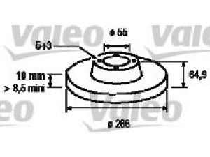 VALEO 186850 stabdžių diskas 
 Stabdžių sistema -> Diskinis stabdys -> Stabdžių diskas
42431-20430, 4243120430