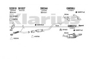 KLARIUS 391747U išmetimo sistema 
 Išmetimo sistema -> Išmetimo sistema, visa