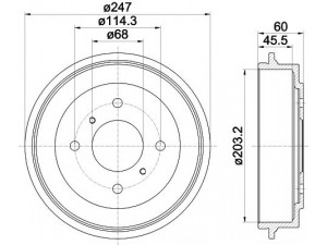 HELLA PAGID 8DT 355 300-311 stabdžių būgnas 
 Stabdžių sistema -> Būgninis stabdys -> Stabdžių būgnas
4320697J10