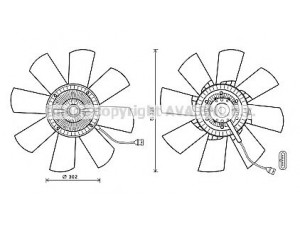 AVA QUALITY COOLING DFC059 sankaba, radiatoriaus ventiliatorius
1677080, 1693441, 1697677, 1732273