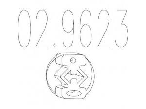 MTS 02.9623 atraminis buferis, triukšmo slopintuvas 
 Išmetimo sistema -> Surinkimo dalys -> Atskiros surinkimo dalys -> Guminė apsauga
175577