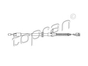 TOPRAN 401 908 trosas, darbinis stabdys 
 Stabdžių sistema -> Valdymo svirtys/trosai
204 420 09 85, 204 420 25 85
