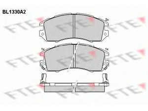 FTE BL1330A2 stabdžių trinkelių rinkinys, diskinis stabdys 
 Techninės priežiūros dalys -> Papildomas remontas
26296-AA000, 26296-AA020, 26296-AA041