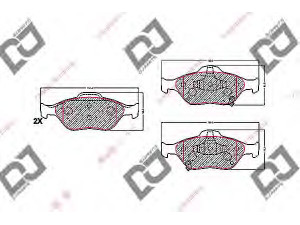DJ PARTS BP1614 stabdžių trinkelių rinkinys, diskinis stabdys 
 Techninės priežiūros dalys -> Papildomas remontas
04465-0D050, 044650D050