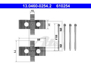 ATE 13.0460-0254.2 priedų komplektas, diskinių stabdžių trinkelės 
 Stabdžių sistema -> Diskinis stabdys -> Stabdžių dalys/priedai
9946598