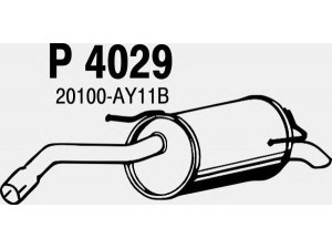 FENNO P4029 galinis duslintuvas 
 Išmetimo sistema -> Duslintuvas
20100-AY11B