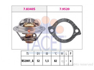 FACET 7.8331 termostatas, aušinimo skystis 
 Aušinimo sistema -> Termostatas/tarpiklis -> Thermostat
8 AB9-15-171, H E41 15 171, H E41 99 152 D