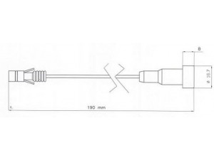 BERAL UAI202 įspėjimo kontaktas, stabdžių trinkelių susidėvėjimas 
 Stabdžių sistema -> Susidėvėjimo indikatorius, stabdžių trinkelės
677 540 07 17, 6775400717, 912010010000