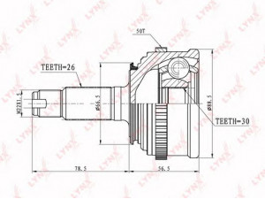 LYNXauto CO-3465A jungčių komplektas, kardaninis velenas
44010-S01-961, 44010-S04-J51, 44010-S09-950