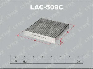 LYNXauto LAC-509C filtras, salono oras 
 Techninės priežiūros dalys -> Techninės priežiūros intervalai
08R79-SAA-000A, 08R79-SAA-000B