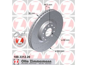 ZIMMERMANN 100.3312.20 stabdžių diskas 
 Dviratė transporto priemonės -> Stabdžių sistema -> Stabdžių diskai / priedai
8E0 615 301 AE