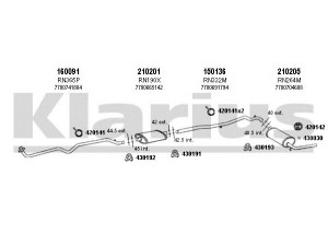 KLARIUS 720500E išmetimo sistema 
 Išmetimo sistema -> Išmetimo sistema, visa